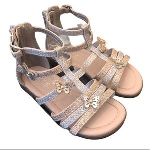 Silver & Gold Butterfly Gladiator Sandals NWOT